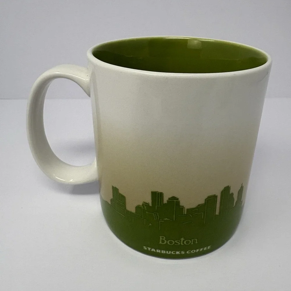 Starbucks Boston Collector Series 2009 16 oz Coffee Mug Green City Cup